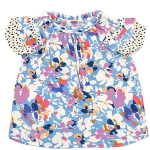 Umgee Floral Top w Fun Sleeves